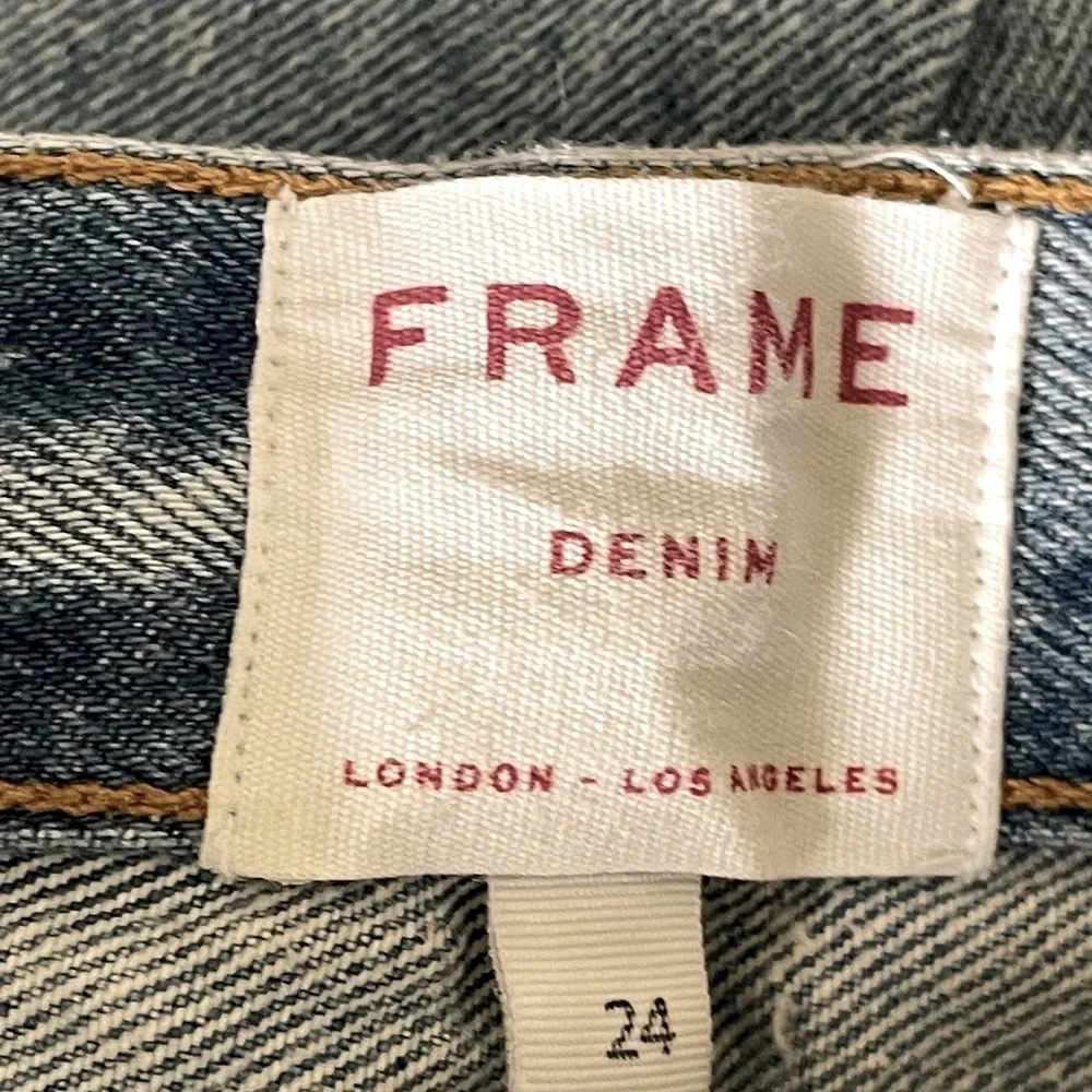 FRAME Le Original Rigid Skinny Jeans | High Rise Distressed Light Wash | Size 24